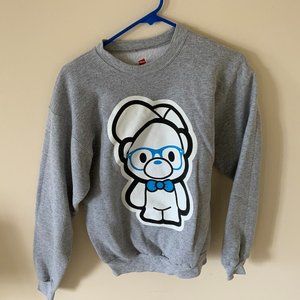 IllThreads Gray Couples Male Bear Crewneck Sweater S